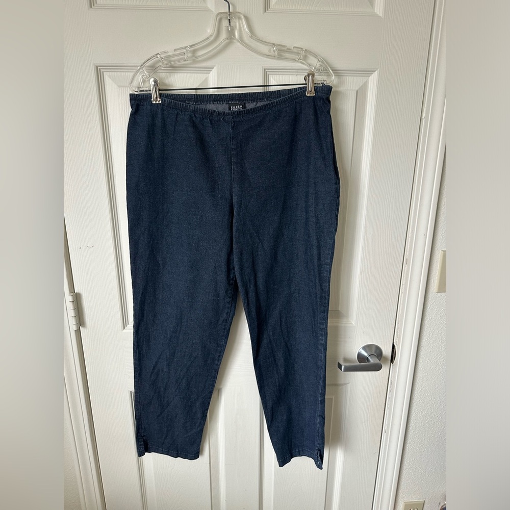 Eileen Fisher Dark Blue Ankle Jeans